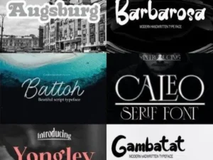 serif script font bundle 22 fonts