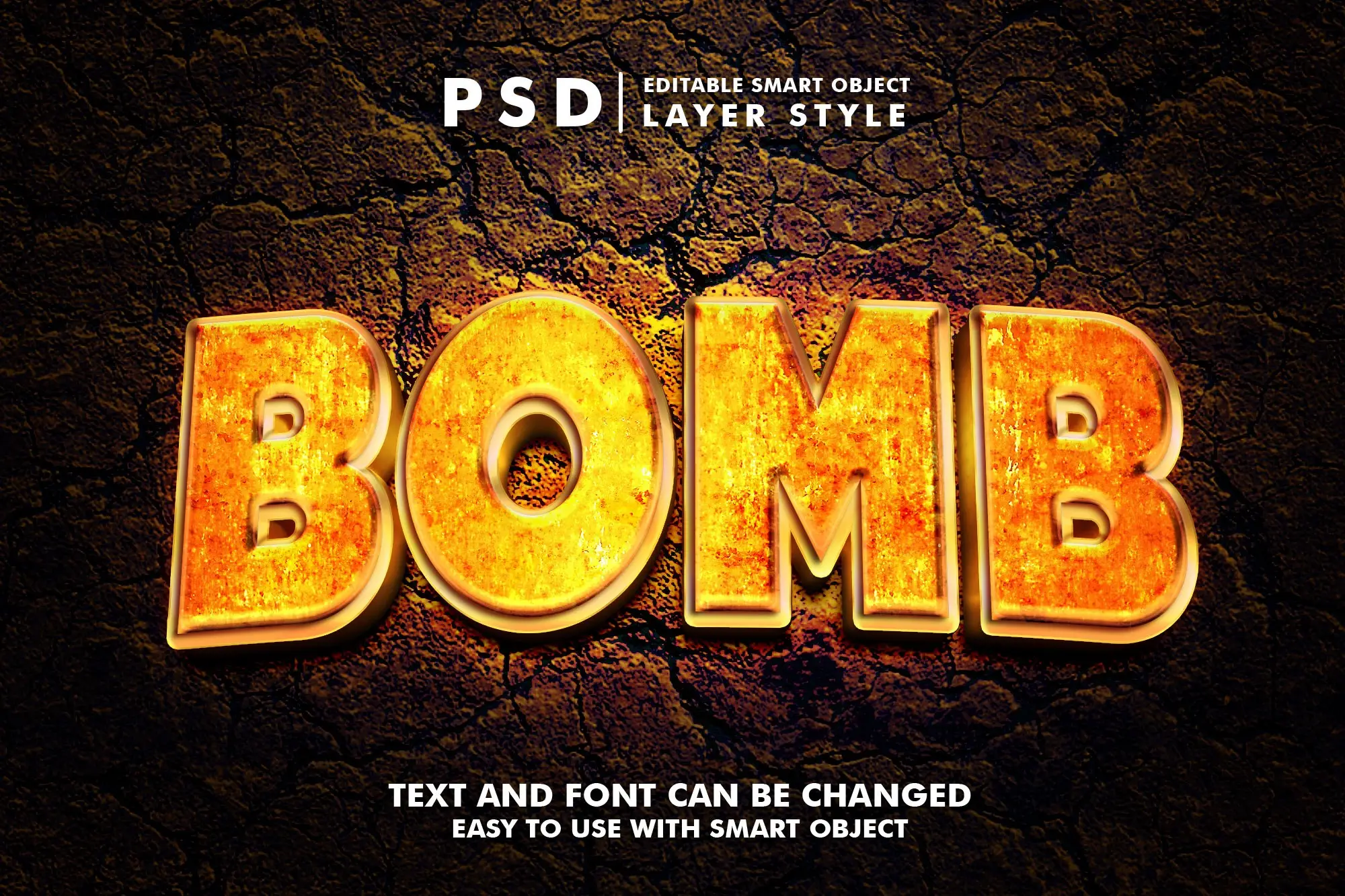 Set Of Burn Editable Psd Text Effect