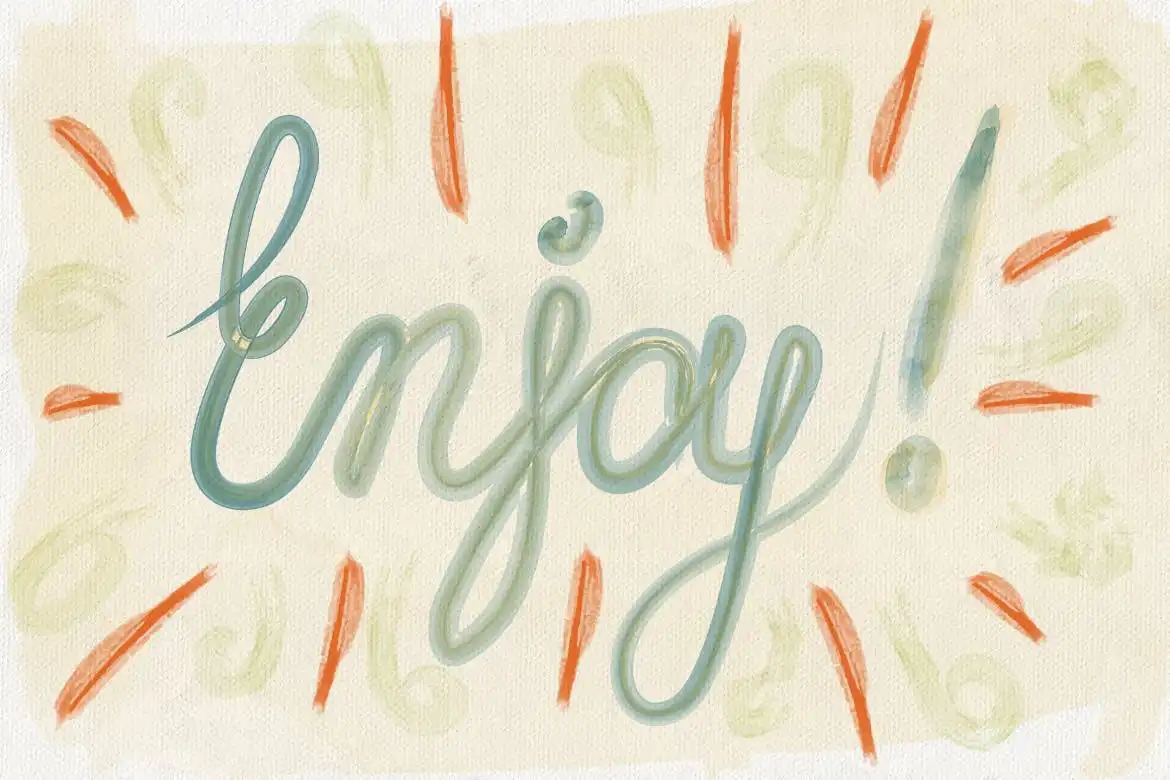 Set Of Watercolor Brushes And Textures