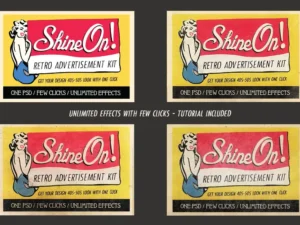shine on retro advertisement kit