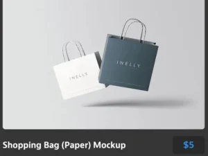 shopping bag paper mockup