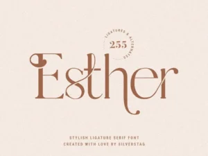 silverstag esther stylish ligature serif font