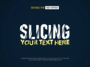 slicing text effect