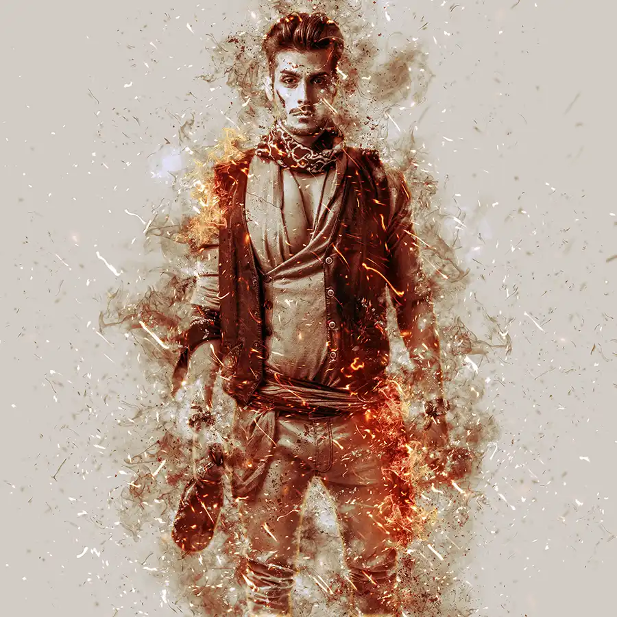 Smoke & Fire Photoshop Action 7 smoke fire photoshop action 4 1