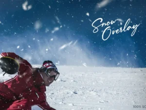 snow overlay photo template 5