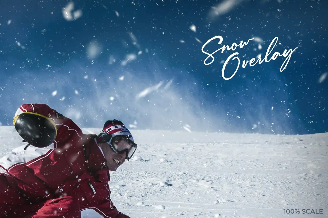 Snow Overlay Photo Template