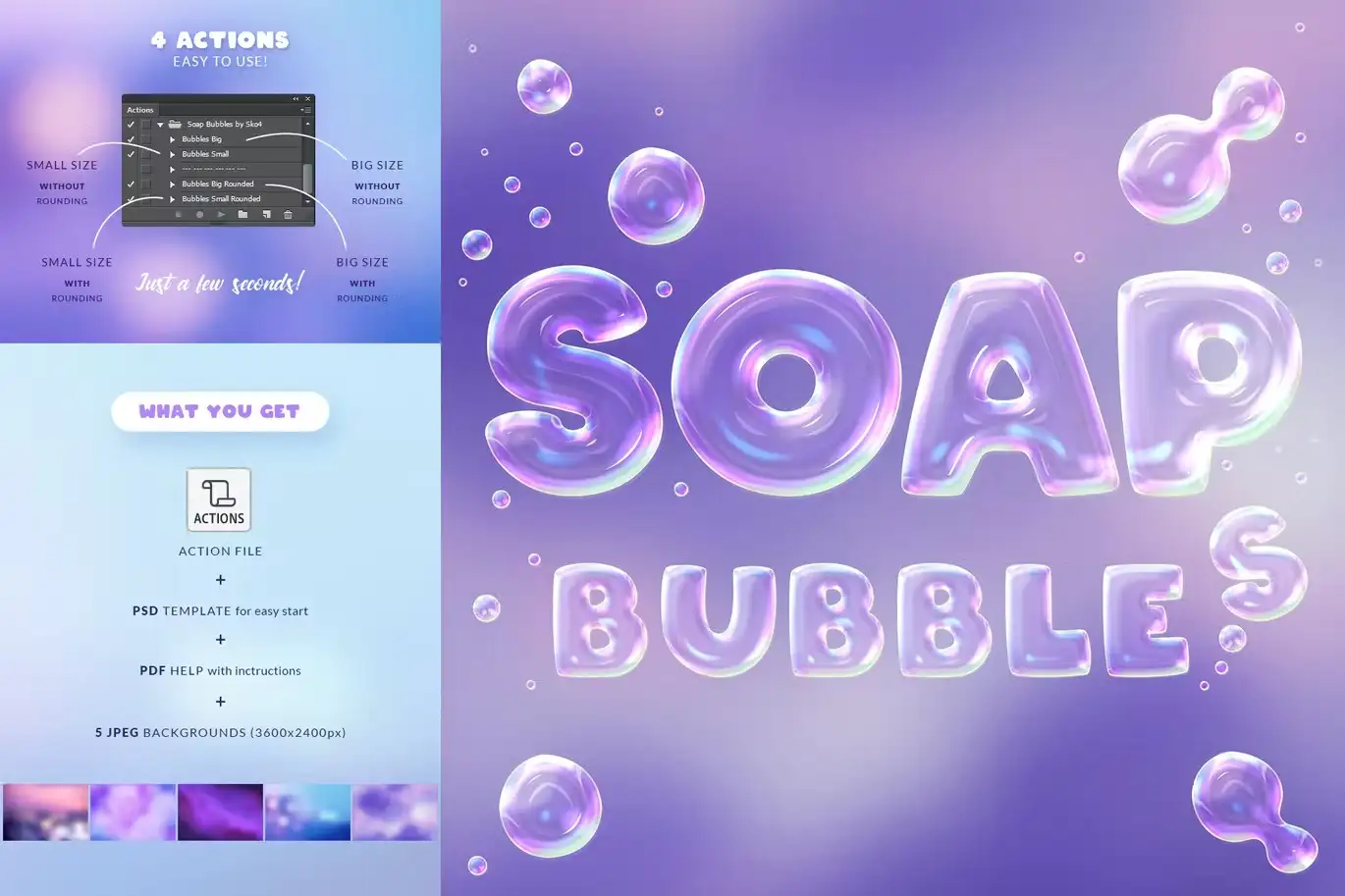 Soap Bubbles Photoshop Action