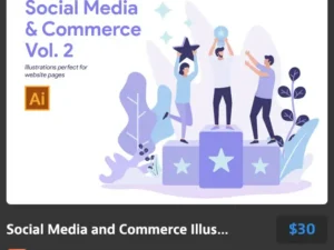 social media and commerce illustration vol 2