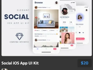 social ios app ui kit