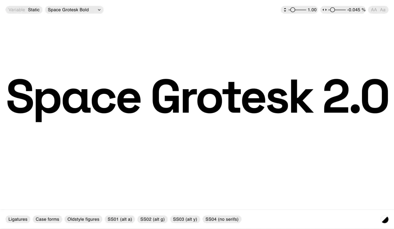 Space Grotesk 2 0 — Florian Karsten Type