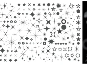 sparkling star vector glowing star light effect