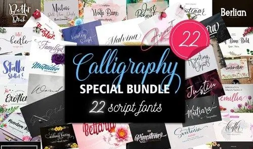 Special Calligraphy Bundle – 22 Premium Fonts