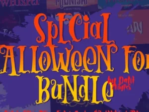 special halloween font bundle
