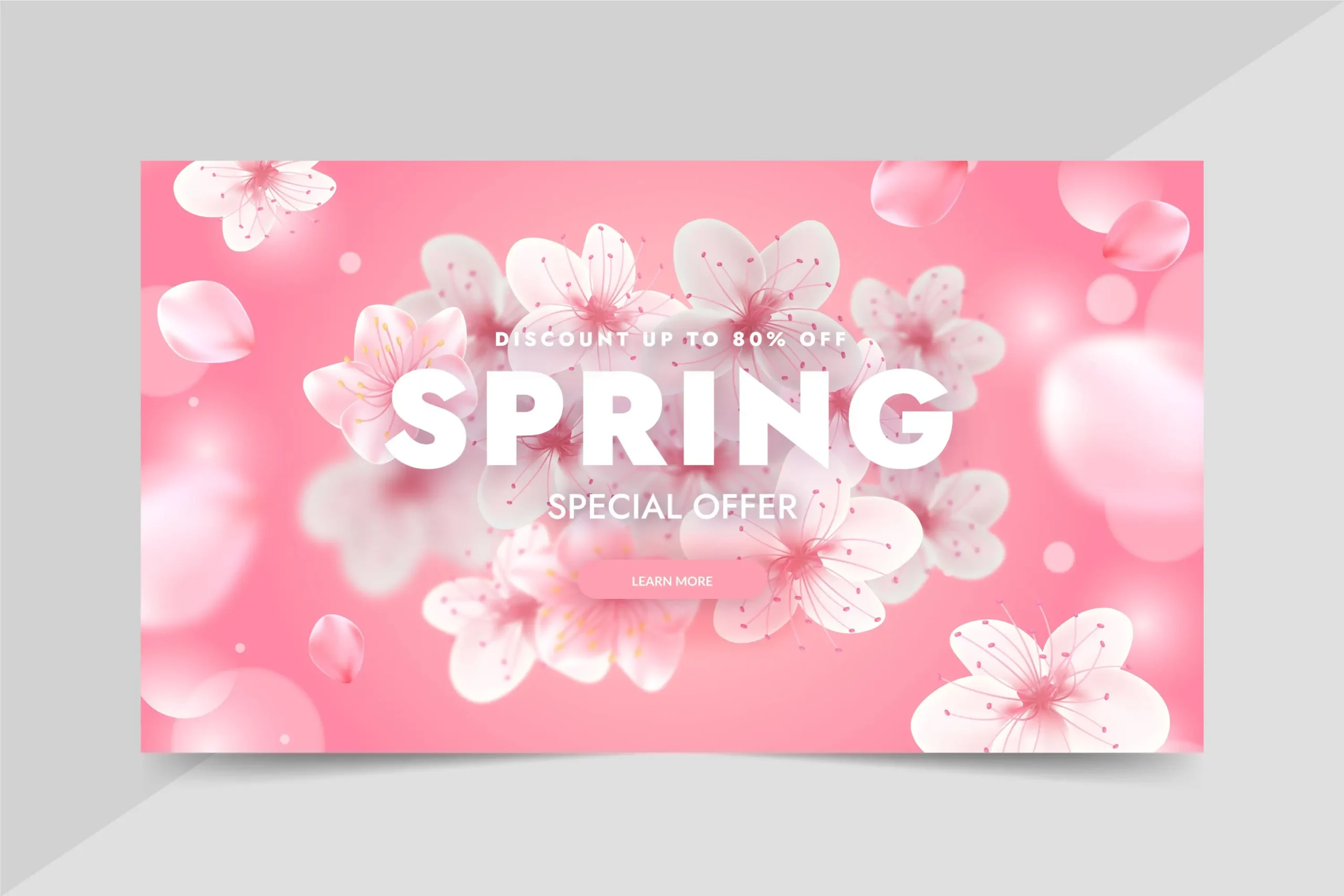 Spring Illustration With Cherry Blossom