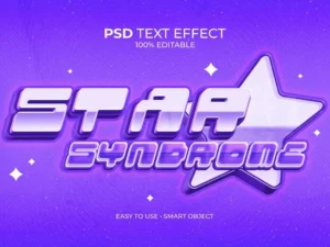star syndrome y2k style text effect