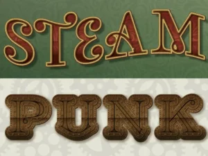 steam punk text styles brushes and backgrounds
