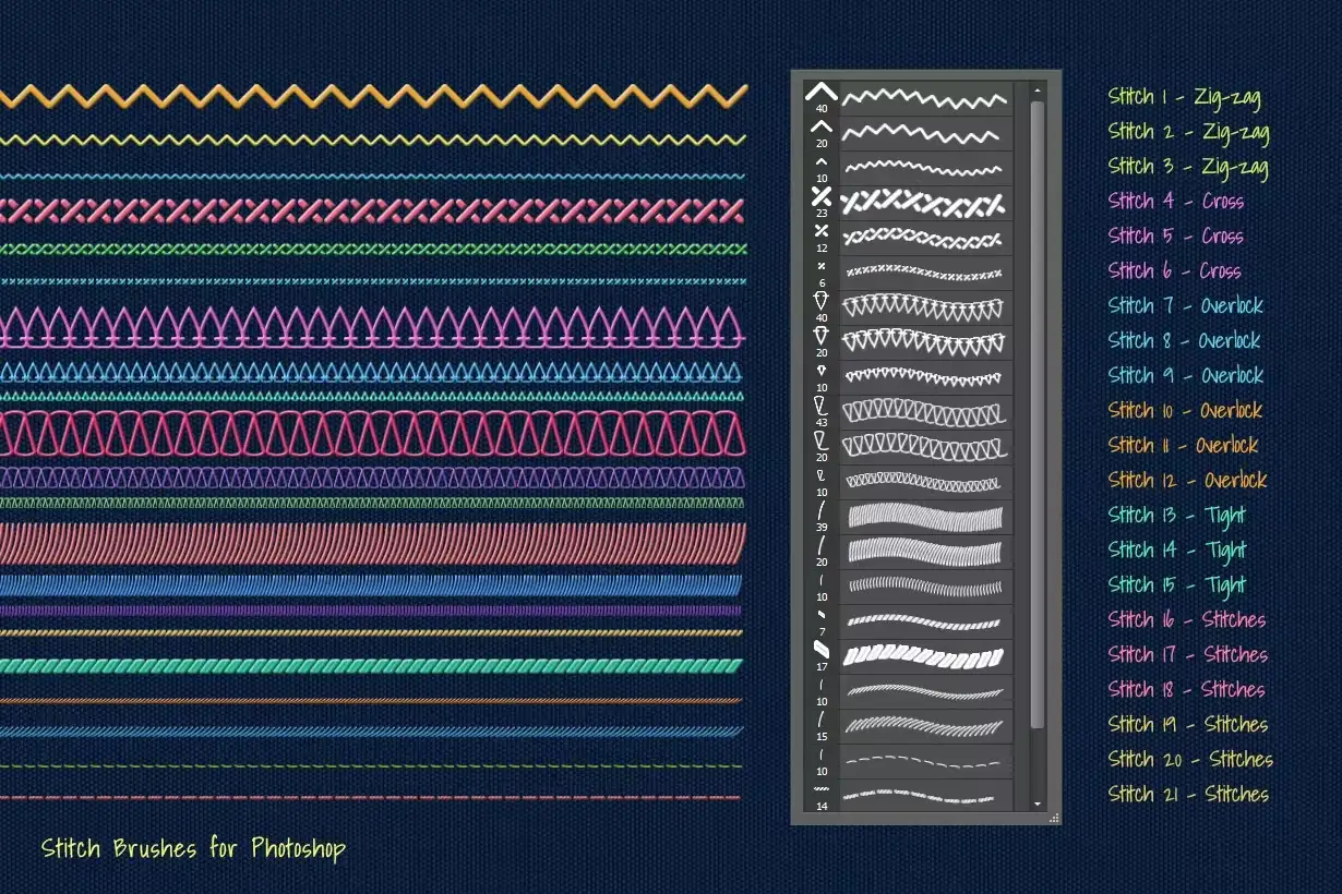 Stitch Photoshop Brushes 3 stitch photoshop brushes 2