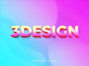 stripes 3d shadow text effect