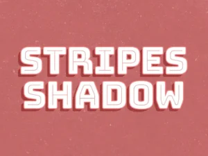 stripes shadow text effect