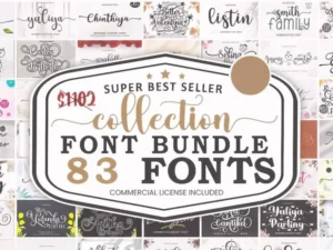 super best seller collection font bundle