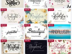 super collection new bundle best seller 82 premium fonts worth