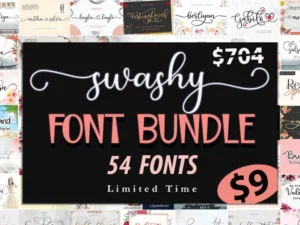 swashy font bundle