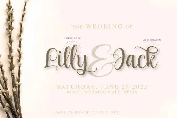 Sweety Beach Script Font 4 sweety beach script font 3