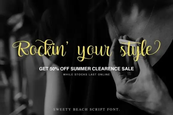Sweety Beach Script Font 6 sweety beach script font 4