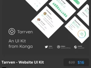 tarrven website ui kit 1