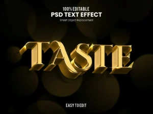 taste elegant and exclusive 3d text effect
