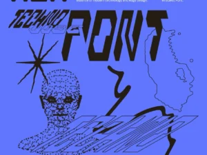 techno vibe font modular futuristic brutalist font