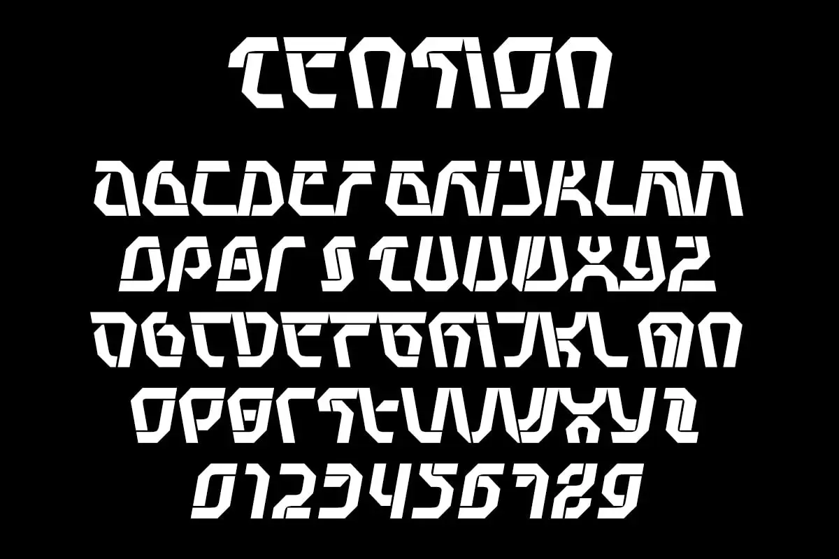 Tension Font By Baptiste Bernazeau