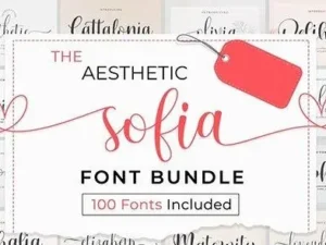 the aesthetic sofia font bundle