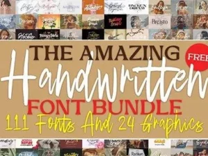 the amazing handwritten font bundles