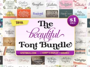 the beautiful font bundle
