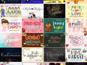 the big cute fonts bundle