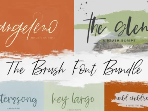 the brush font bundle