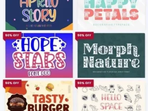 the cute fonts bundle 20 premium fonts worth