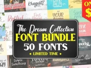 the dream collection font bundle