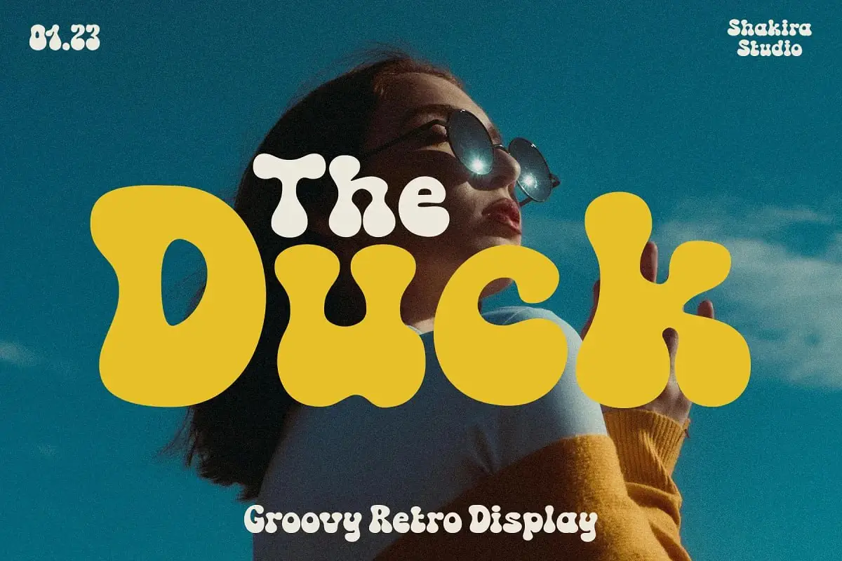 The Duck-Groovy Retro Font By Shakira Studio