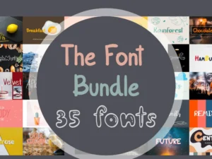 the font bundle 35 fonts