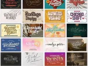 the huge crafting font bundle 121 premium authentic fonts special bonys