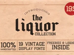 the liquor collection font bundle