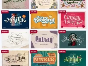 the loveliest bundle 20 premium fonts 15 premium crafts