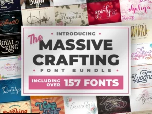 the massive crafting font bundle