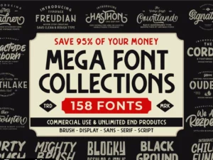 the mega font collections 2020