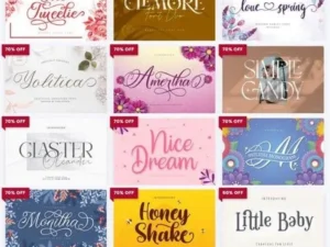 the mega font craft bundle 40 premium fonts 60 premium crafts