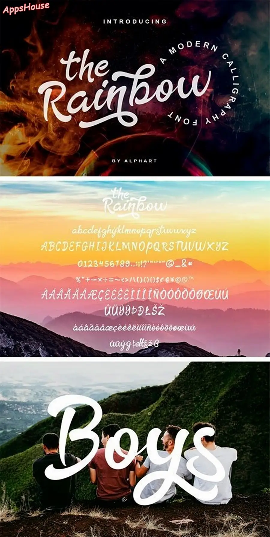 The Rainbow Modern Calligraphy Font