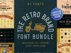 the retro brand font bundle 3590884 vfx