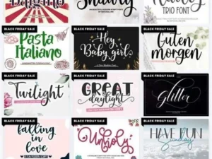 the special modern script font bundle 59 premium fonts